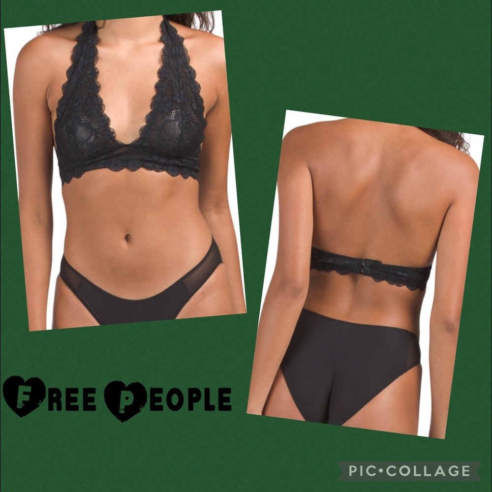 Free People Galloon Lace Halter Bra - Picture 3 of 10